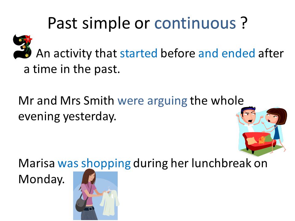 Past simple or continuous . Actions happened one after the other.