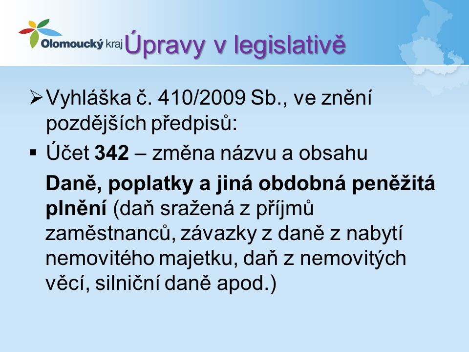 Úpravy v legislativě  Vyhláška č.