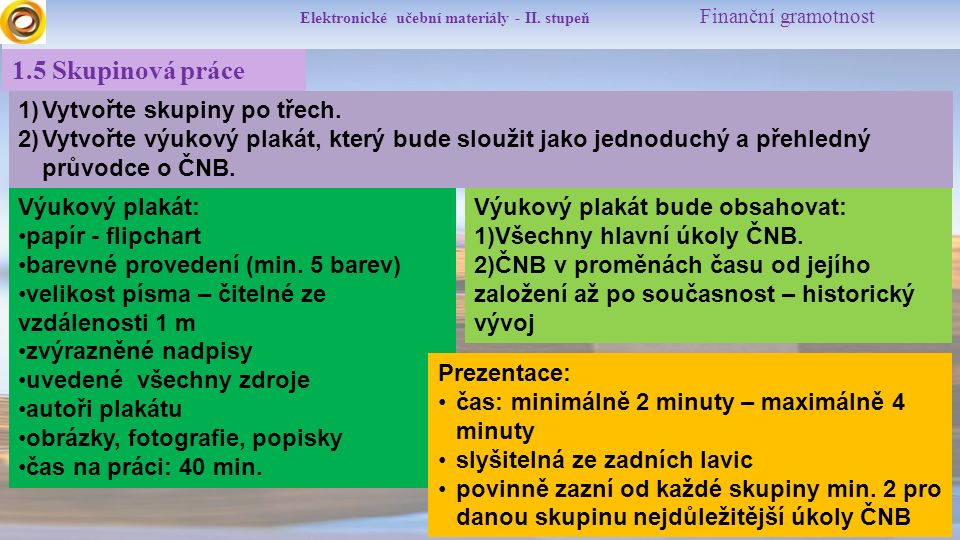 Elektronické učební materiály - II.