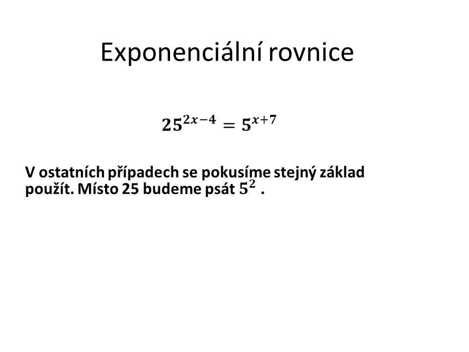 Exponenciální rovnice