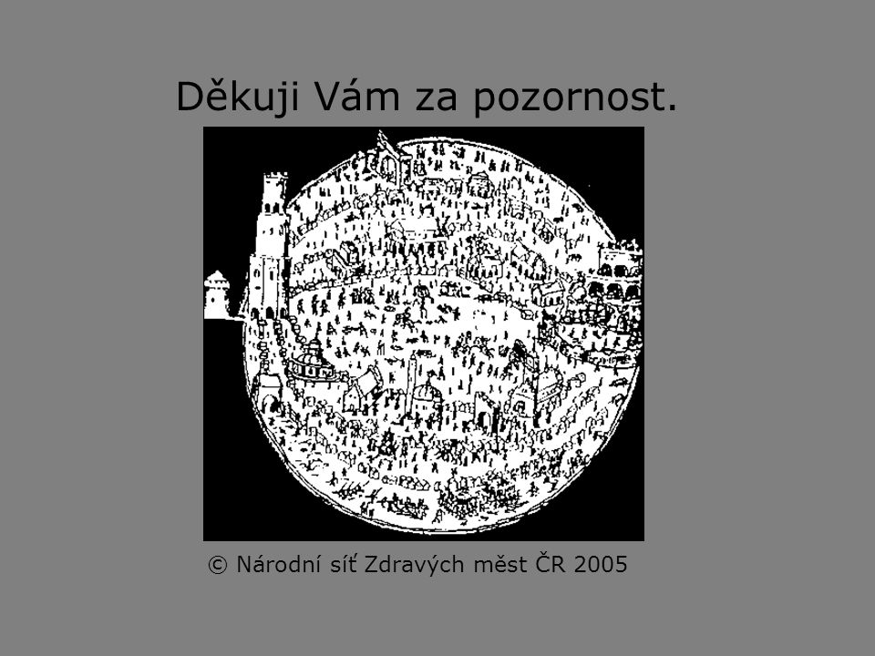 © Národní síť Zdravých měst ČR 2005 Děkuji Vám za pozornost.