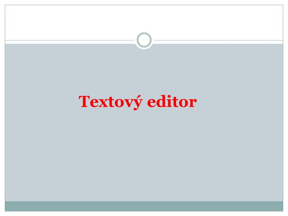 Textový editor