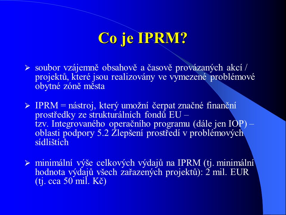 Co je IPRM.