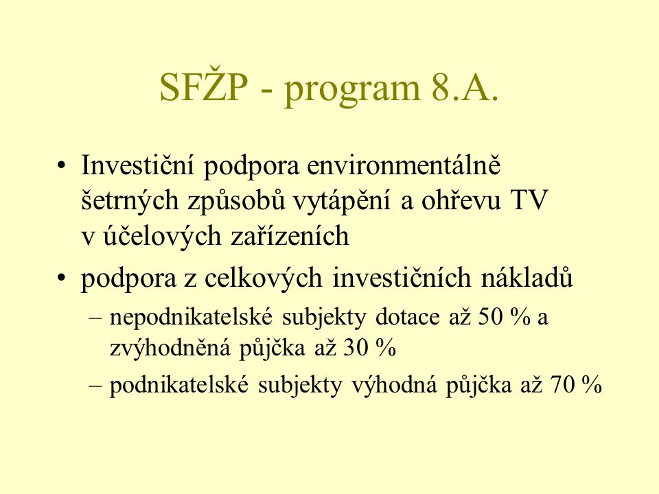 SFŽP - program 8.A.