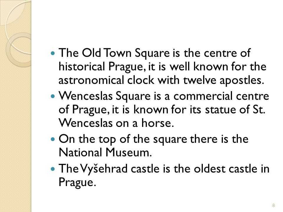 The Old Town Square is the centre of historical Prague, it is well known for the astronomical clock with twelve apostles.