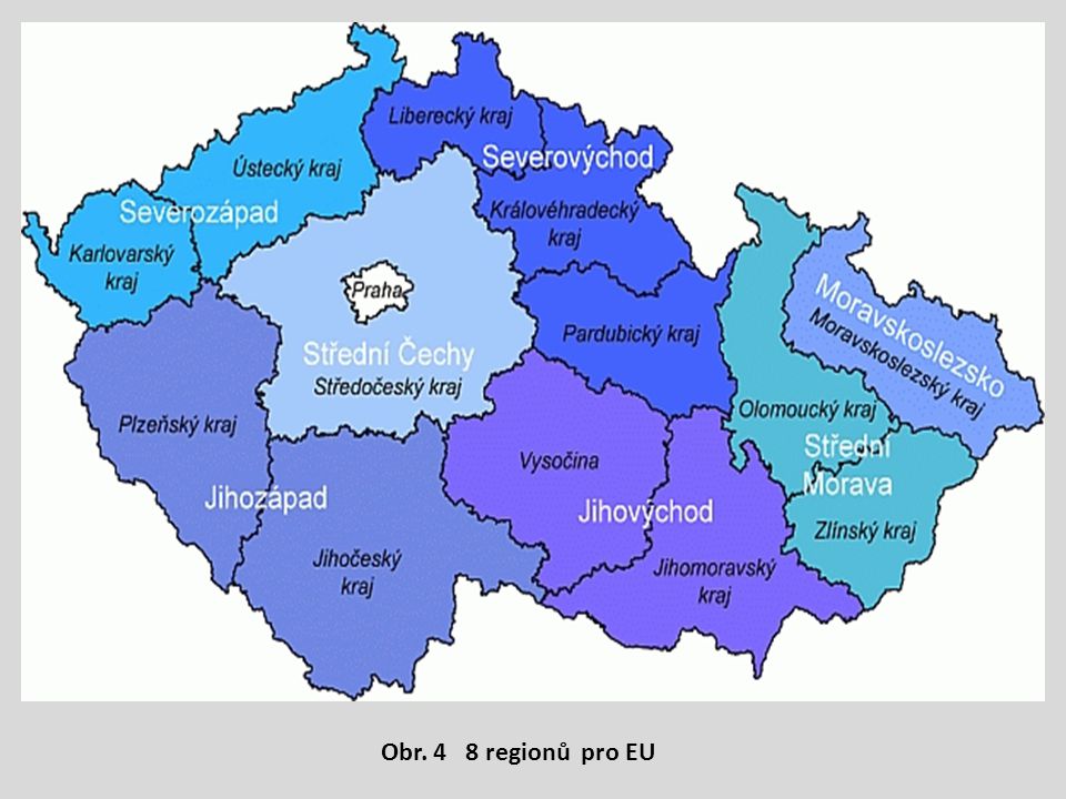 Obr. 4 8 regionů pro EU