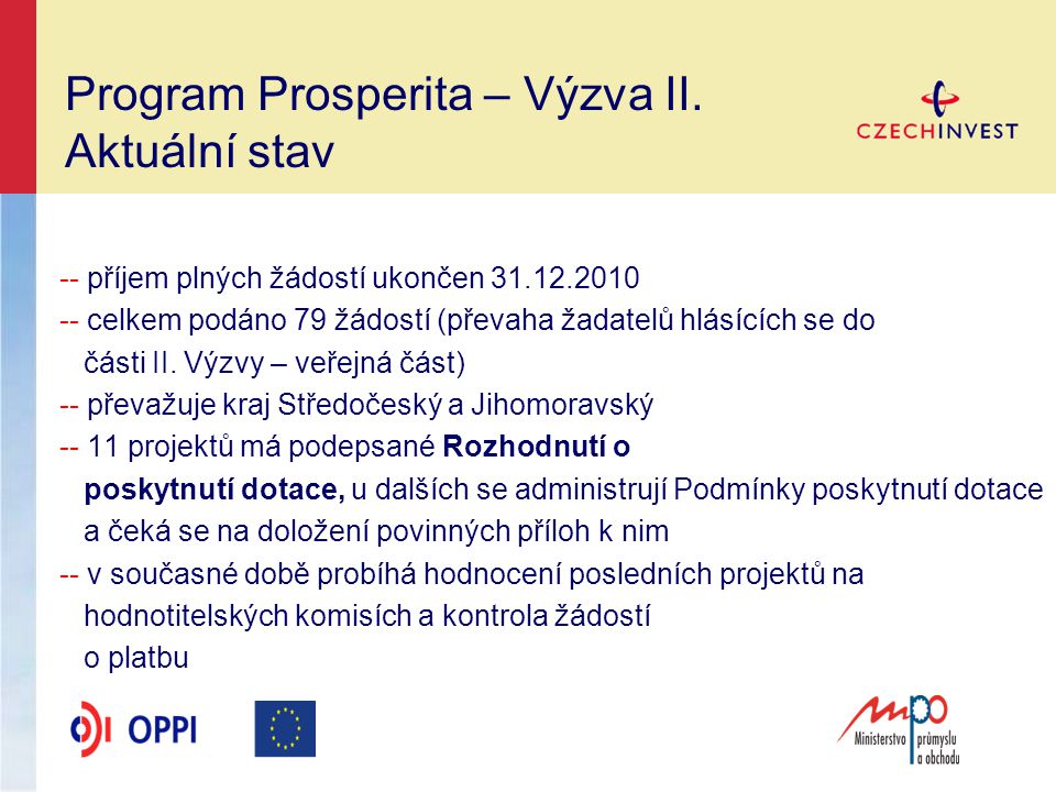 Program Prosperita – Výzva II.