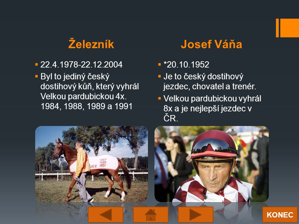   Byl to jediný český dostihový kůň, který vyhrál Velkou pardubickou 4x.