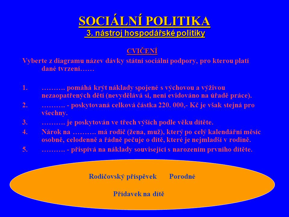 SOCIÁLNÍ POLITIKA 3.