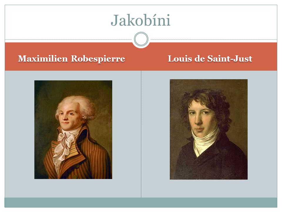 Maximilien Robespierre Louis de Saint-Just Jakobíni