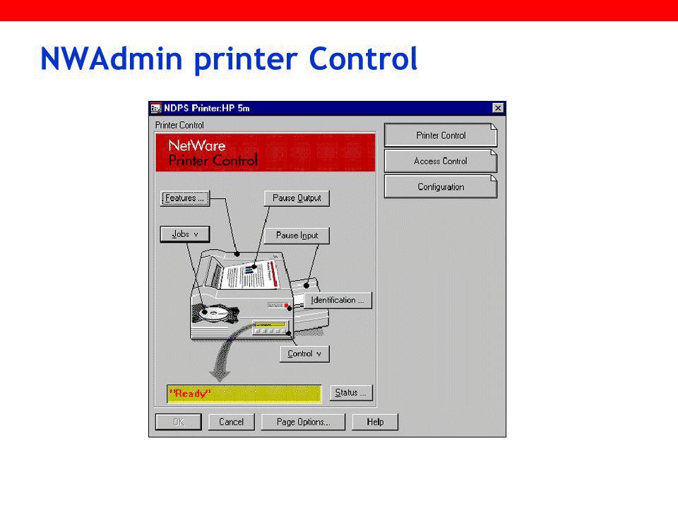 NWAdmin printer Control