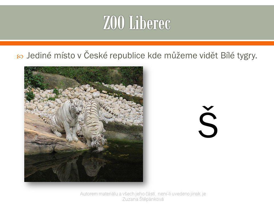  Jediné místo v České republice kde můžeme vidět Bílé tygry.
