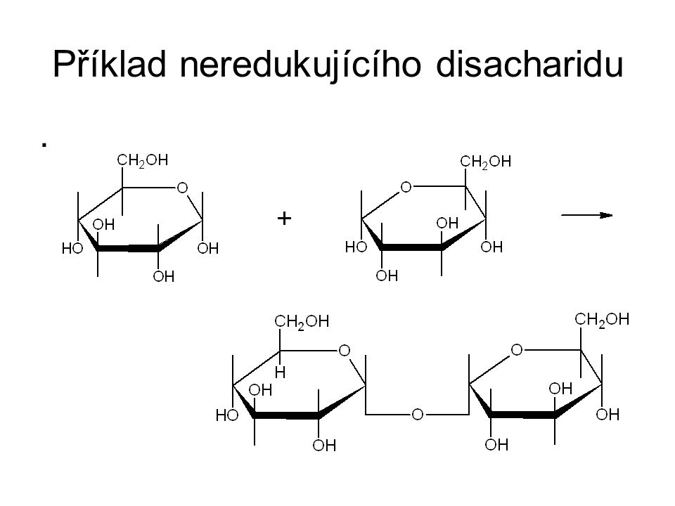 Příklad neredukujícího disacharidu.