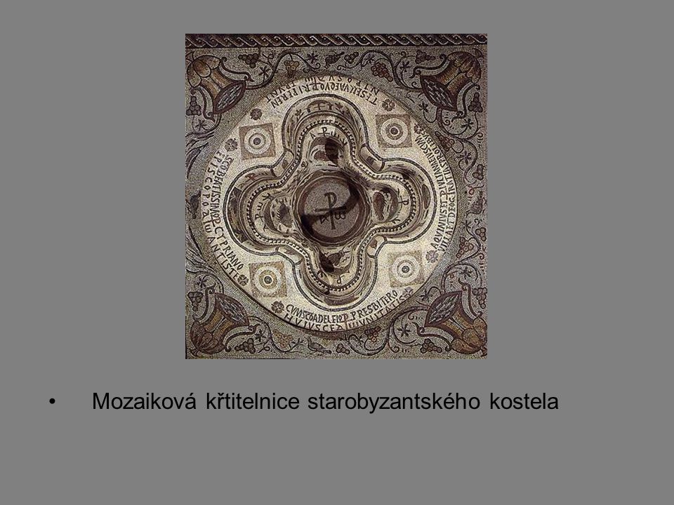 Mozaiková křtitelnice starobyzantského kostela