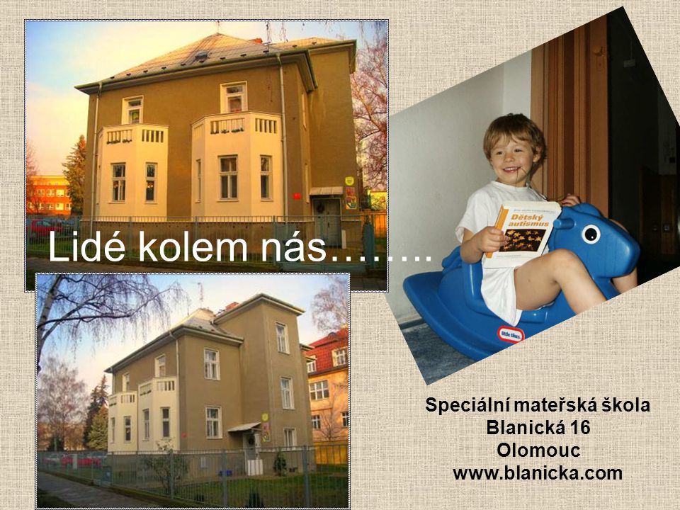 Lidé kolem nás…….. Speciální mateřská škola Blanická 16 Olomouc
