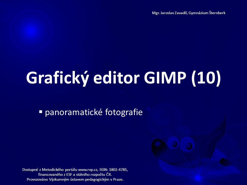 Grafický editor GIMP (10) Mgr.