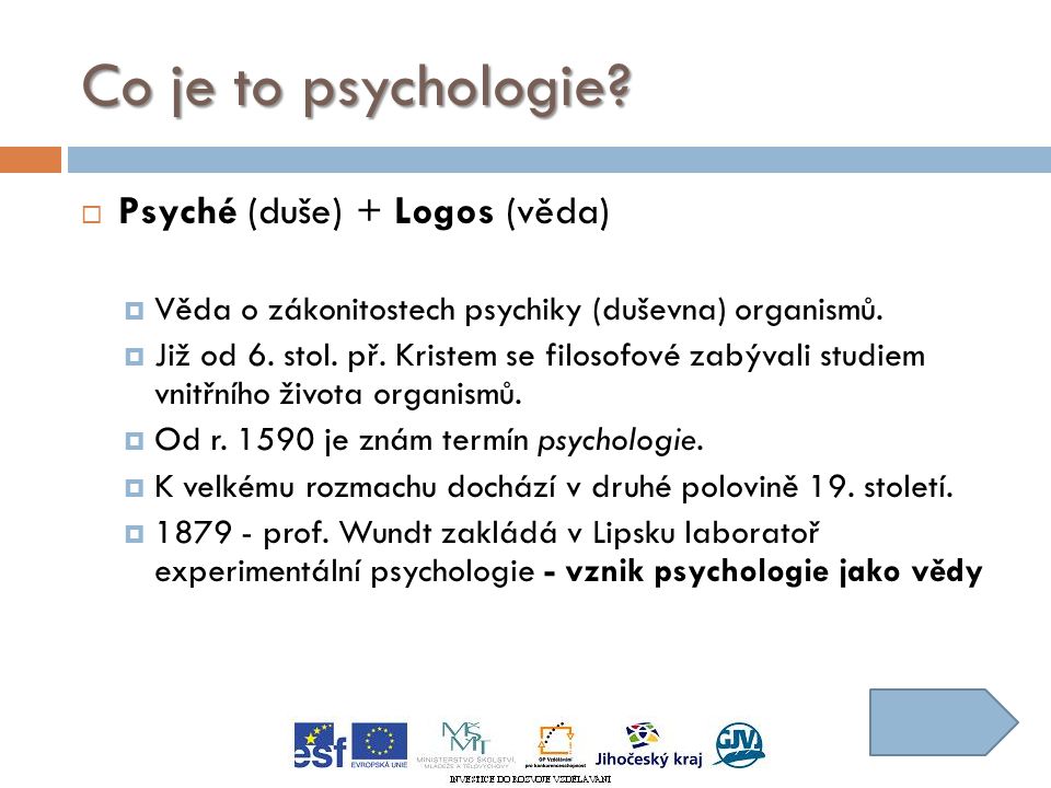 Co je to psychologie.