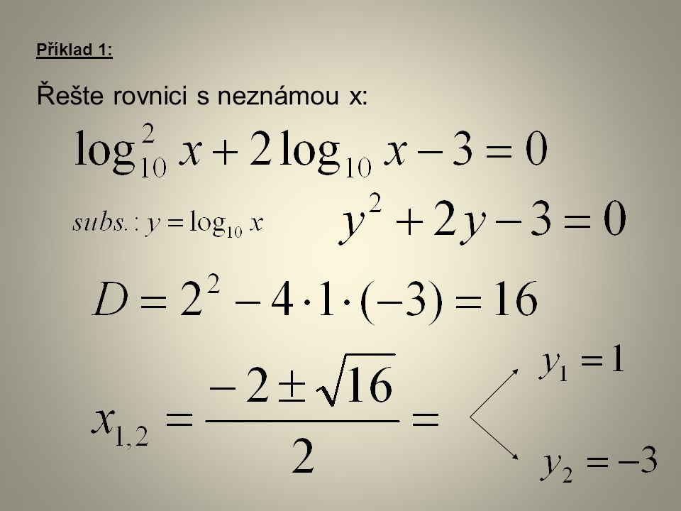 Příklad 1: Řešte rovnici s neznámou x: