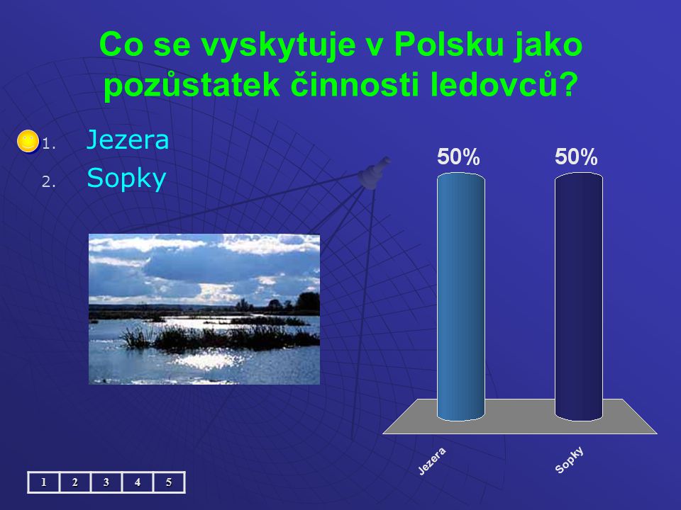 Co se vyskytuje v Polsku jako pozůstatek činnosti ledovců Jezera Sopky12345