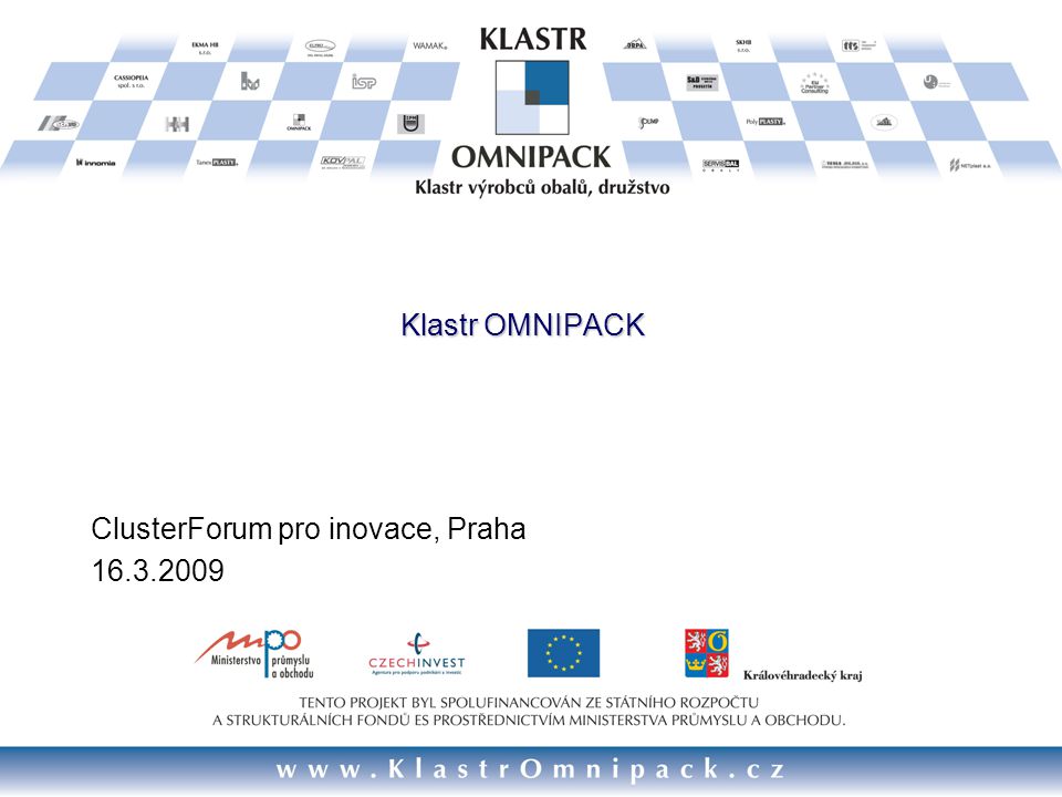 Klastr OMNIPACK ClusterForum pro inovace, Praha