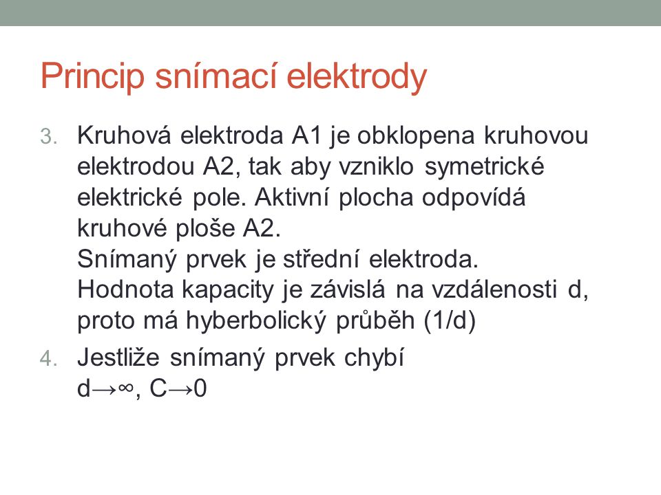 Princip snímací elektrody 3.