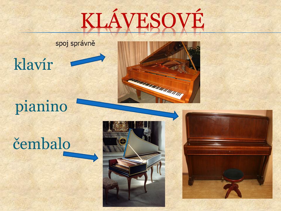 klavír spoj správně pianino čembalo