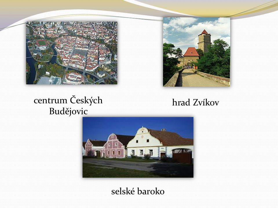 centrum Českých Budějovic hrad Zvíkov selské baroko