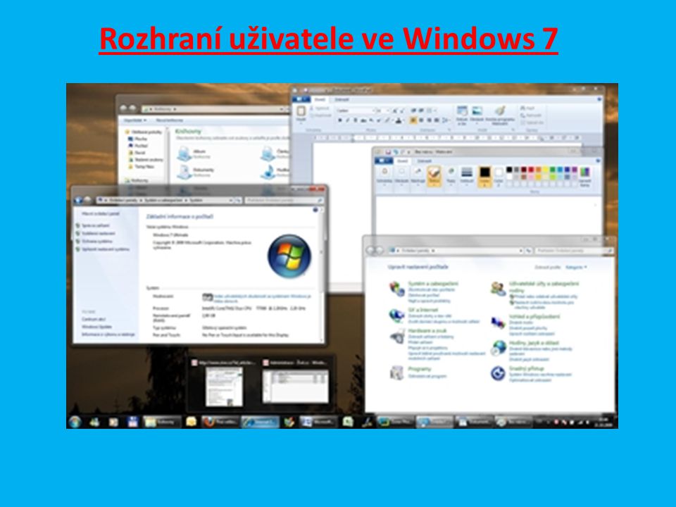 Rozhraní uživatele ve Windows 7
