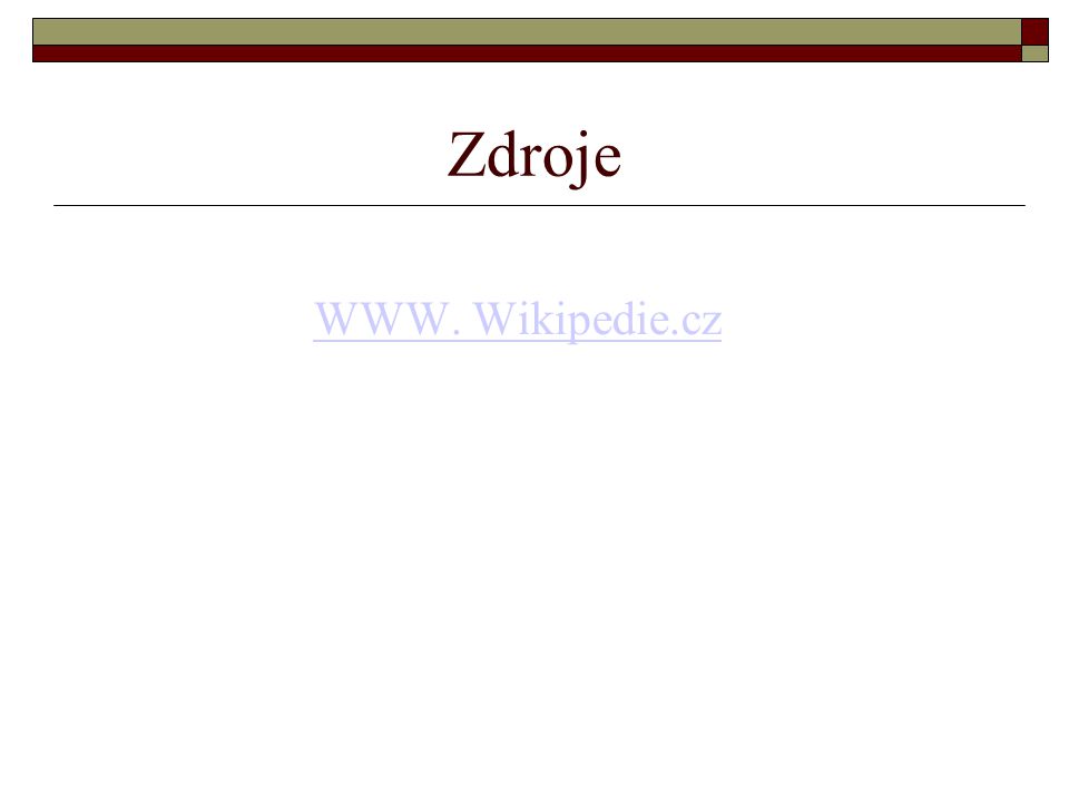 Zdroje WWW. Wikipedie.cz