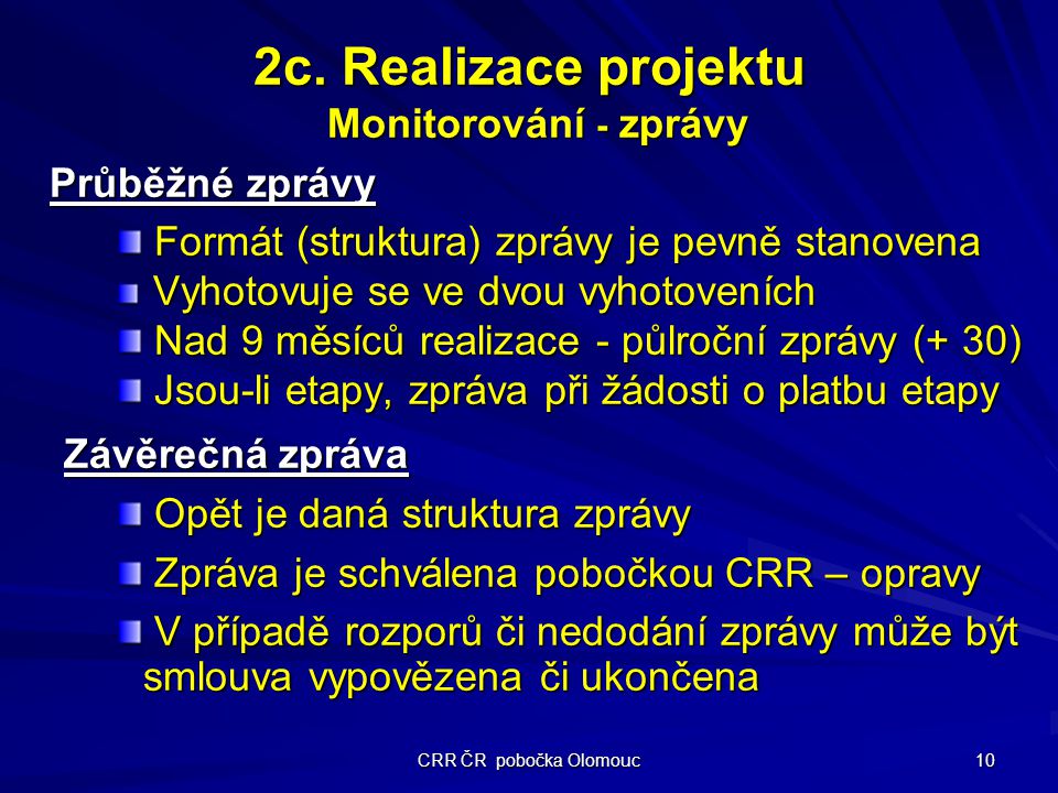 CRR ČR pobočka Olomouc 10 2c.