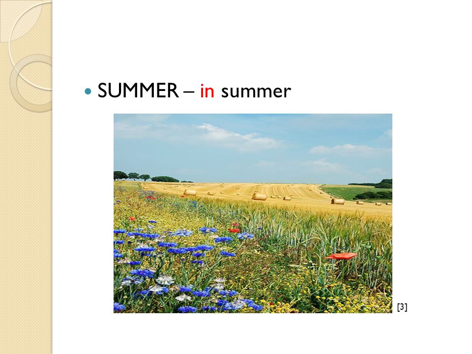 SUMMER – in summer [3][3]
