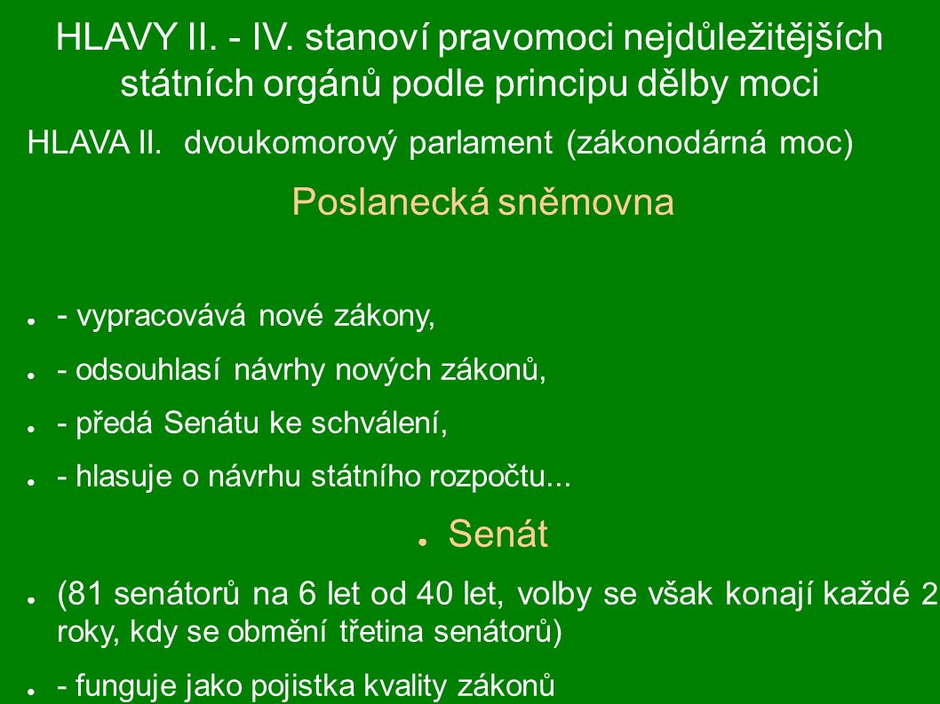 HLAVY II. - IV.