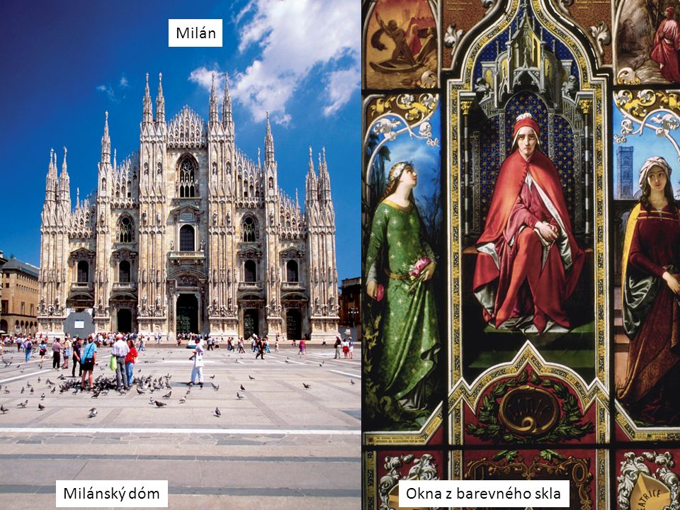 Milán Milánský dómOkna z barevného skla