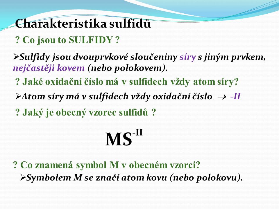 Jaké jsou sulfidy?