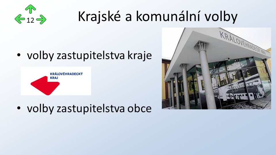 volby zastupitelstva kraje volby zastupitelstva obce Krajské a komunální volby 12