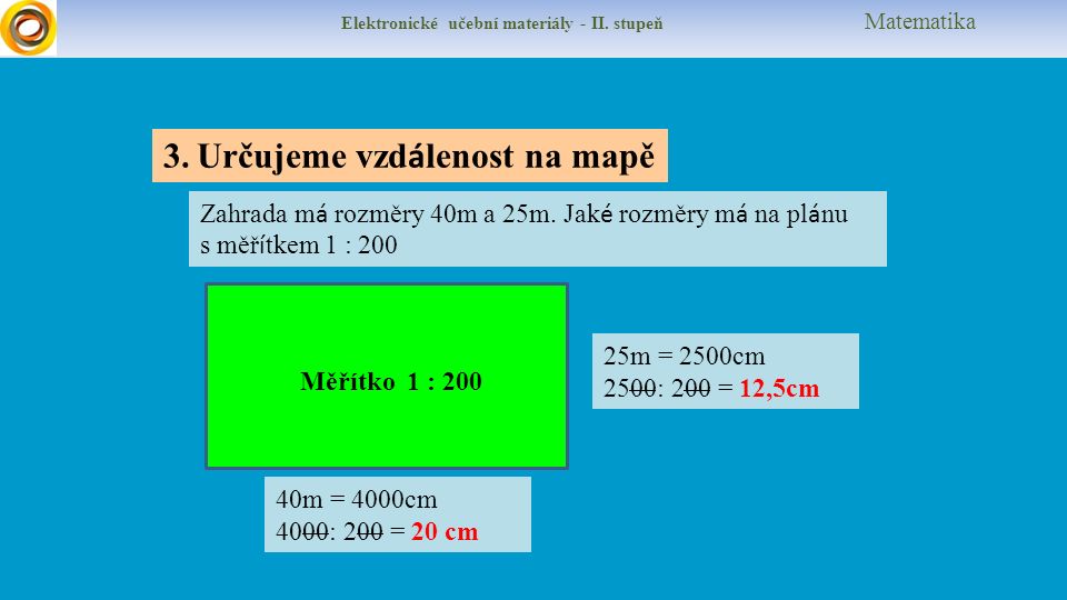 Elektronické učební materiály - II. stupeň Matematika 3.