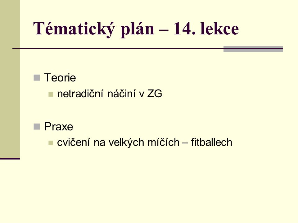 Tématický plán – 14.