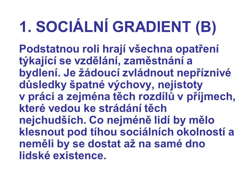 Co je sociální gradient?