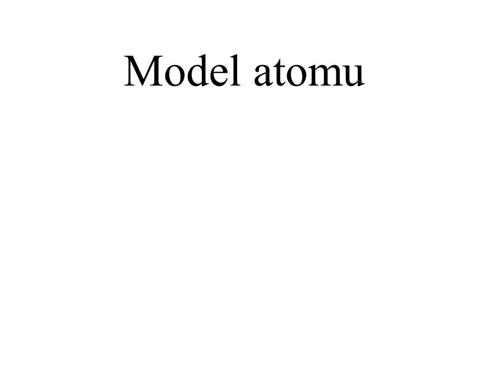 Model atomu