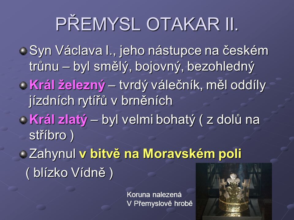 PŘEMYSL OTAKAR II.