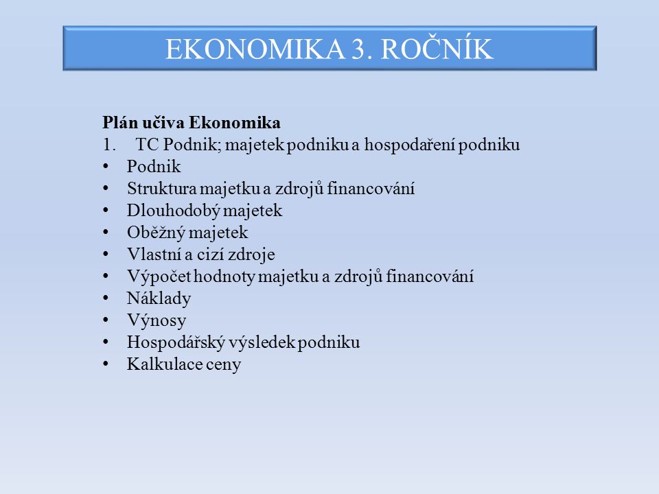 EKONOMIKA 3.