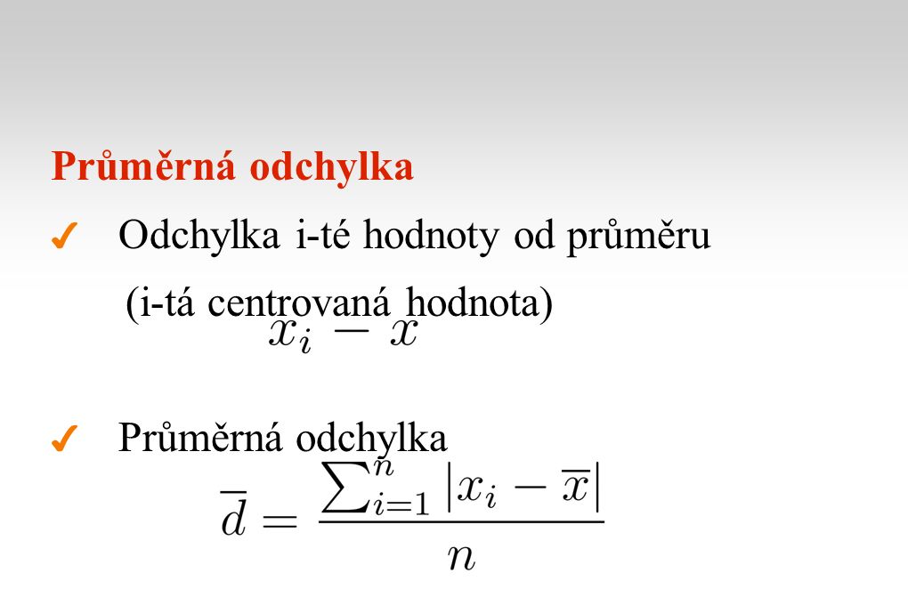 Průměrná odchylka