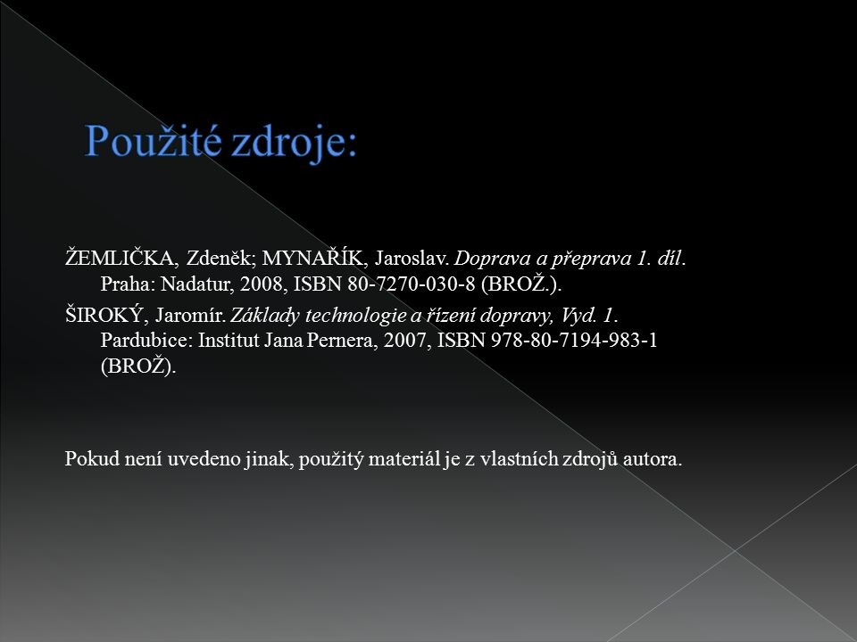 ŽEMLIČKA, Zdeněk; MYNAŘÍK, Jaroslav. Doprava a přeprava 1.