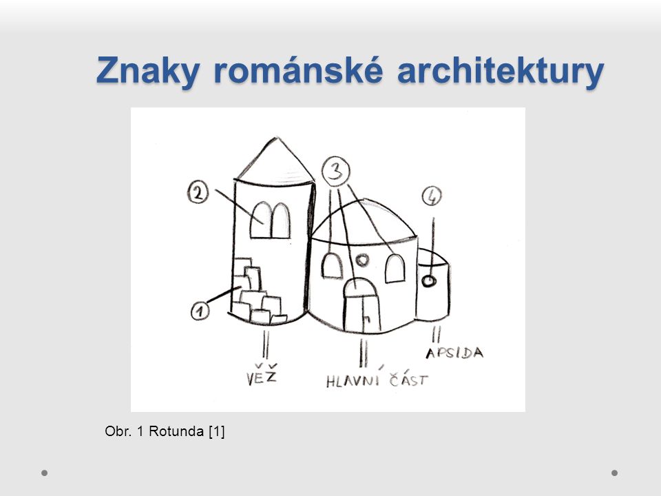 Znaky románské architektury Obr. 1 Rotunda [1]