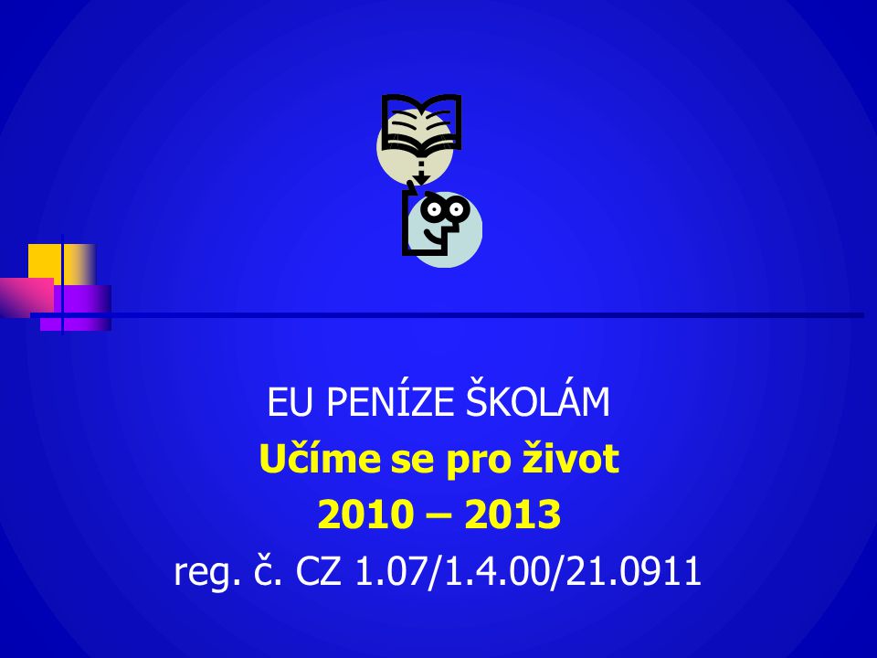 EU PENÍZE ŠKOLÁM Učíme se pro život 2010 – 2013 reg. č. CZ 1.07/1.4.00/