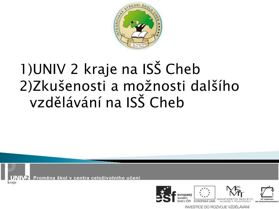 1)UNIV 2 kraje na ISŠ Cheb 2)Zkušenosti a možnosti dalšího vzdělávání na ISŠ Cheb