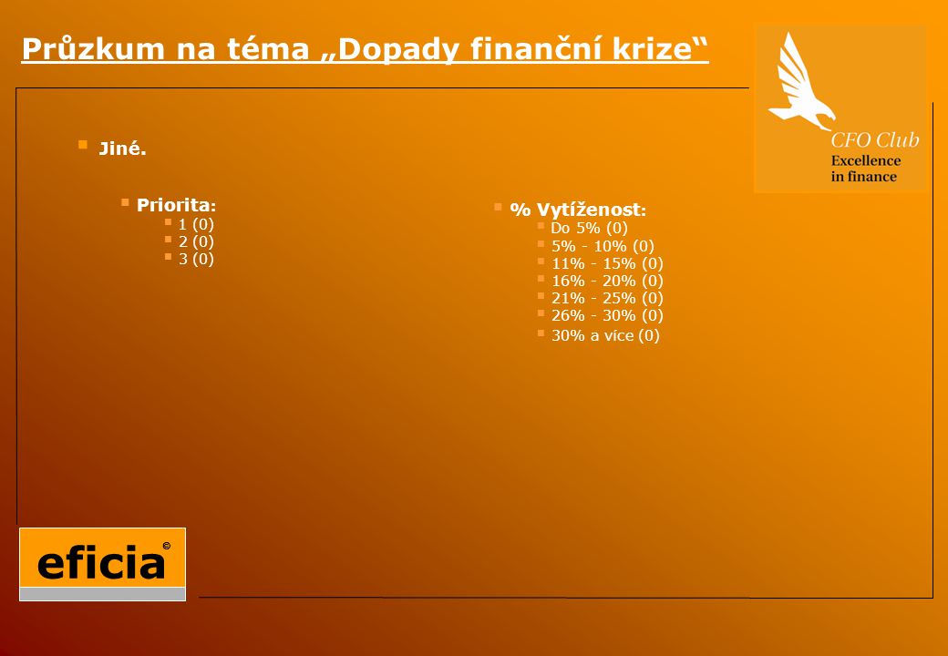 Průzkum na téma „Dopady finanční krize  Jiné.