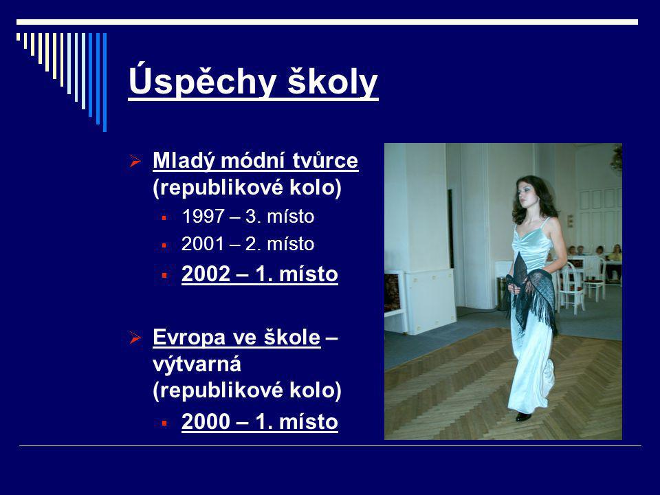 Úspěchy školy  Mladý módní tvůrce (republikové kolo)  1997 – 3.