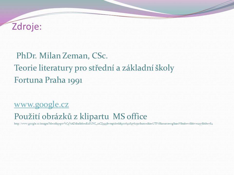 Zdroje: PhDr. Milan Zeman, CSc.