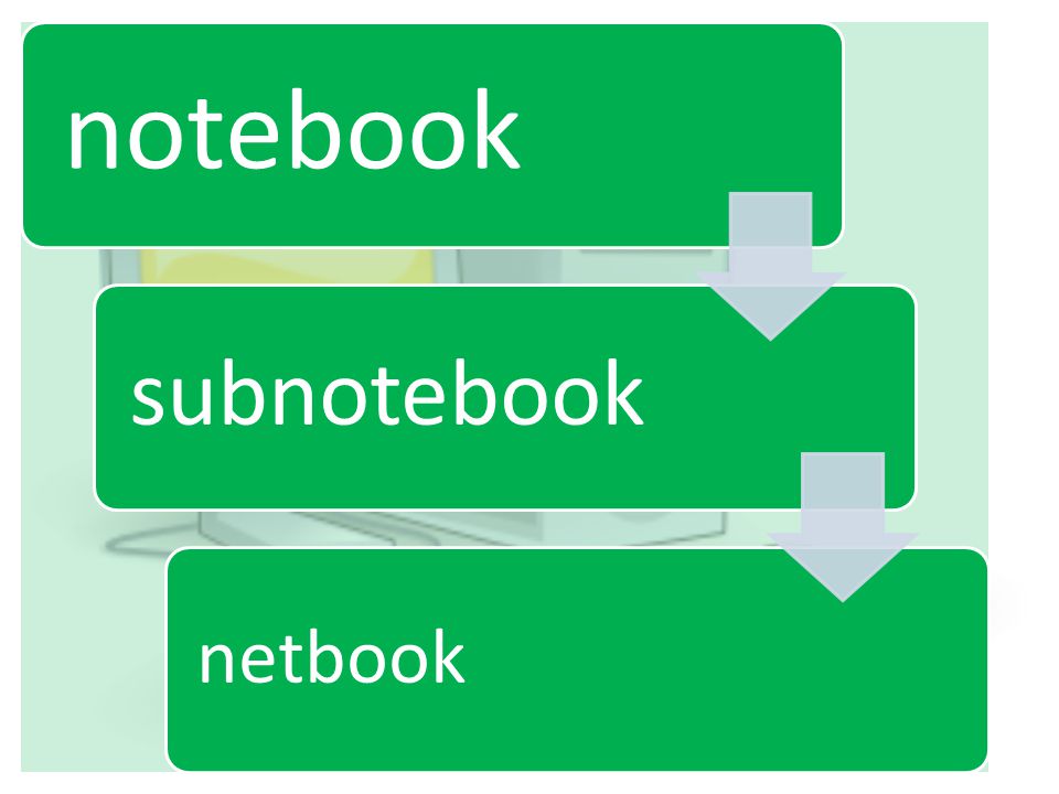 notebook subnotebook netbook